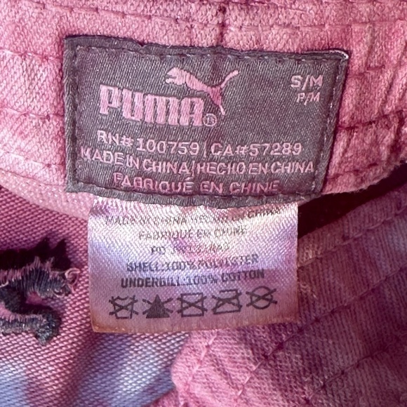 PUMA Pink White Athletic Adjustable Tie Dye Sport Cap Hat - Picture 7 of 9